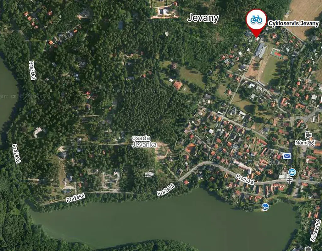 Seznam mapy Detailní terén pro cyklisty - Cykloservis Jevany