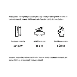 Ultralehké dětské kolo Bajkee 16 pink cykloservis prodej kol elektrokol Jevany