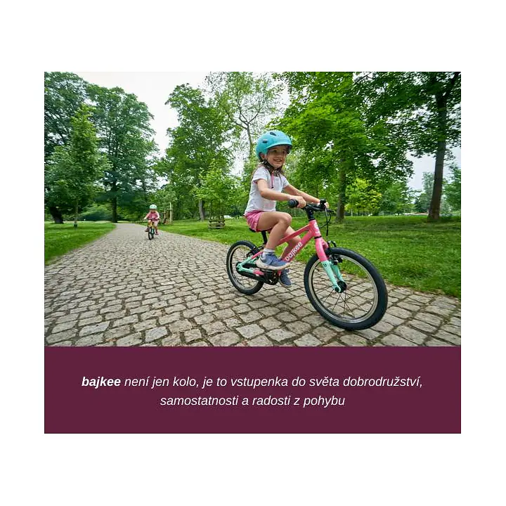 Ultralehké dětské kolo Bajkee 16 pink cykloservis prodej kol elektrokol Jevany