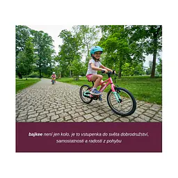 Ultralehké dětské kolo Bajkee 16 pink cykloservis prodej kol elektrokol Jevany