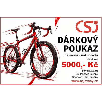 Dárkový poukaz na servis/nákup kola v hodnotě 5000,- primary image