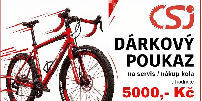 Vydáte se s námi na cestu? Dárkové poukazy CSJ na servis/nákup kola. Vaše další dobrodružství začíná zde.