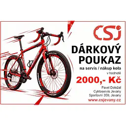 Dárkový poukaz na servis/nákup kola v hodnotě 2000,-